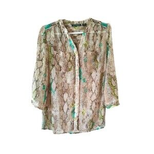 Covington Essentials Snake Print Women's Blouse Shirt (Size S)